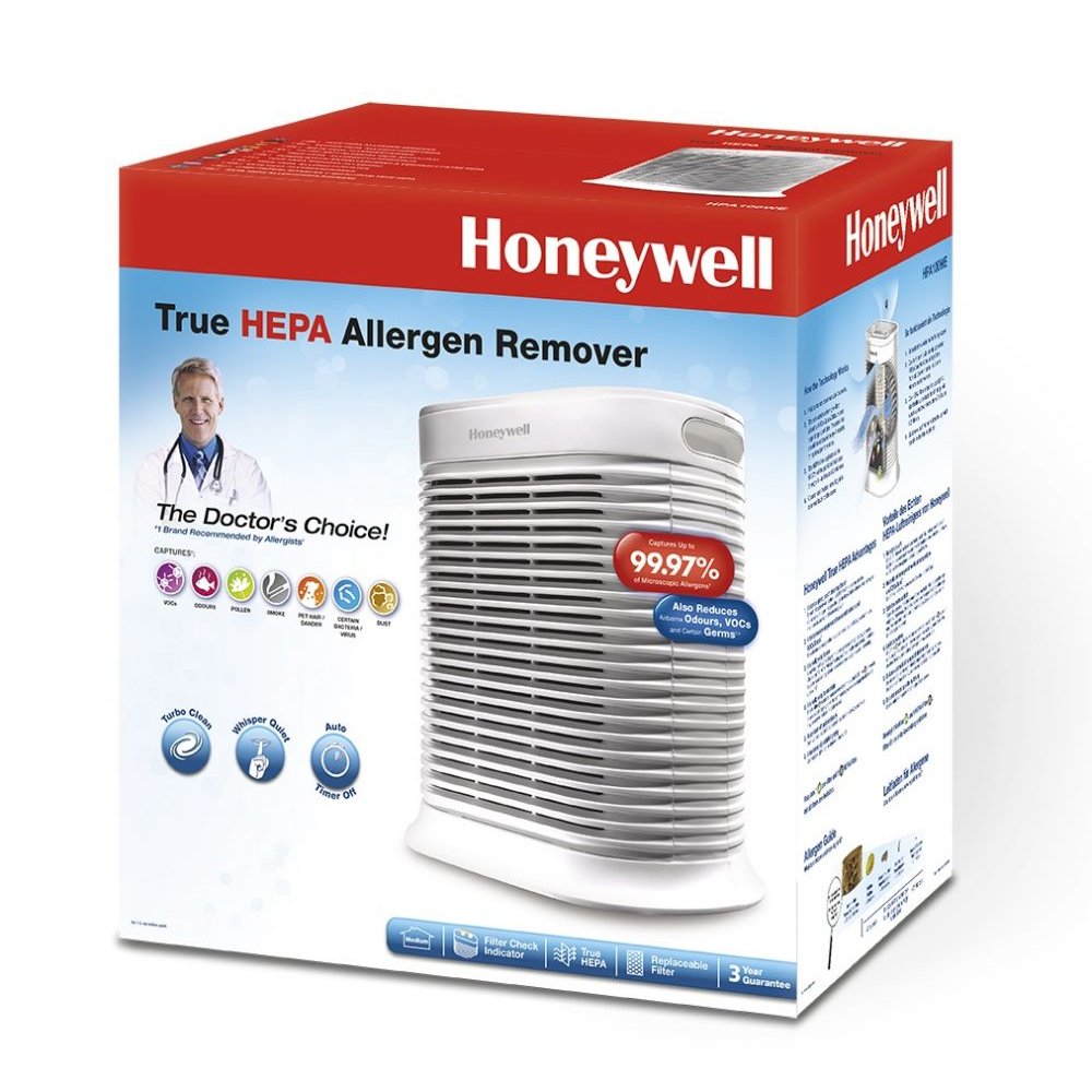 Aparaty do dekontaminacji powietrza - oczyszczacze powietrza Honeywell HPA100WE4