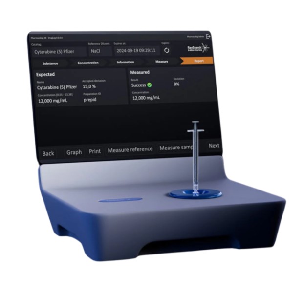 Aparaty do szybkiej weryfikacji leków dożylnych RaySearch Laboratories DrugLog