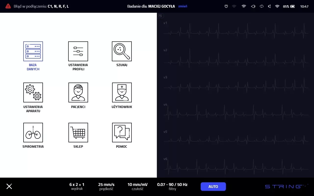 Aparaty EKG - Elektrokardiografy STRING Opus 1