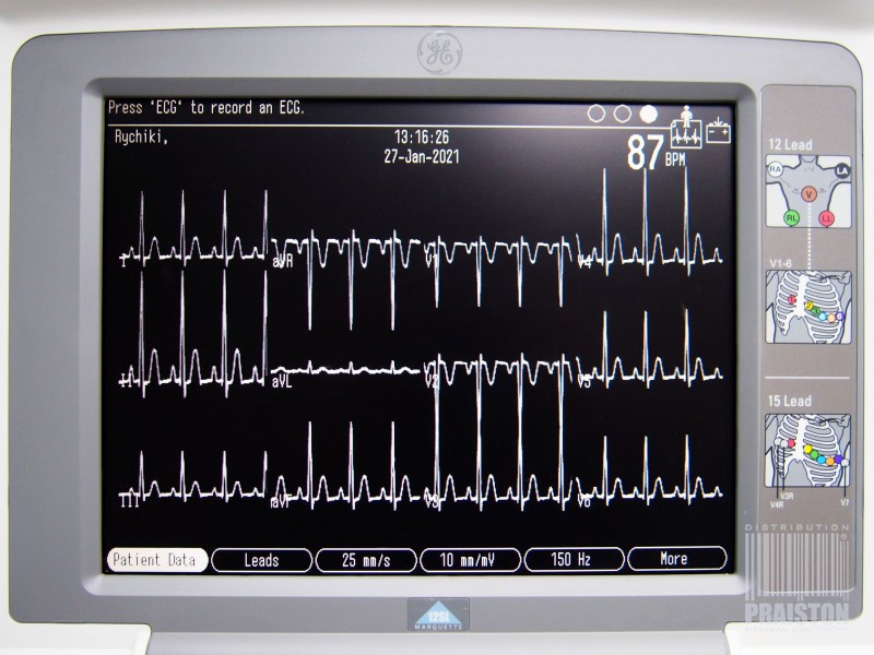 Aparaty EKG - Elektrokardiografy używane B/D GE Marquette MAC 5000 - Praiston rekondycjonowany