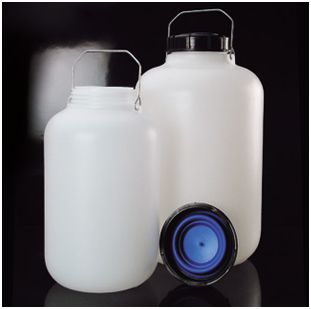 Butle, kanistry i butelki laboratoryjne Aptaca Nuova HDPE, z aluminiowym uchwytem