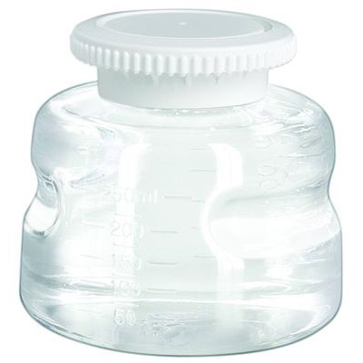 Butle, kanistry i butelki laboratoryjne VWR PC/PS/PETG na media z zakrętkami