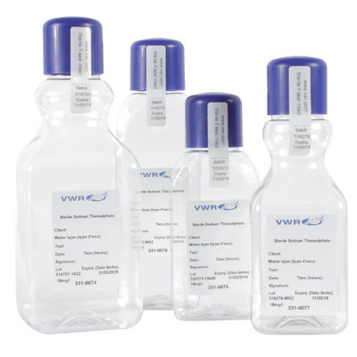 Butle, kanistry i butelki laboratoryjne VWR PET do próbek wody kwadratowe sterylne