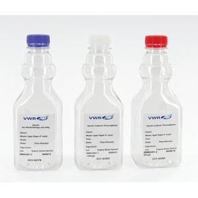 Butle, kanistry i butelki laboratoryjne VWR PET do próbek wody sterylne
