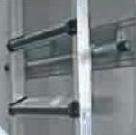 Drabiny Zarges 41402 Zawieszana drabina regałowa,  wyściełane stopnie