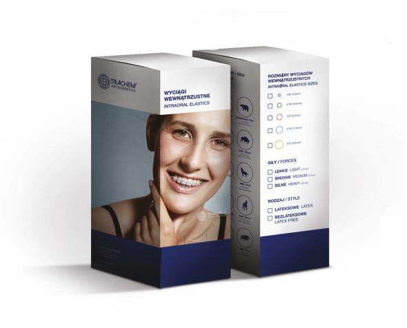 Elastometry do aparatów ortodontycznych Trachem Wyciągi wewnątrzustne