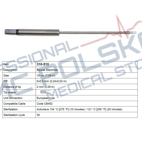 Elektrody elektrochirurgiczne SURTRON 310-510