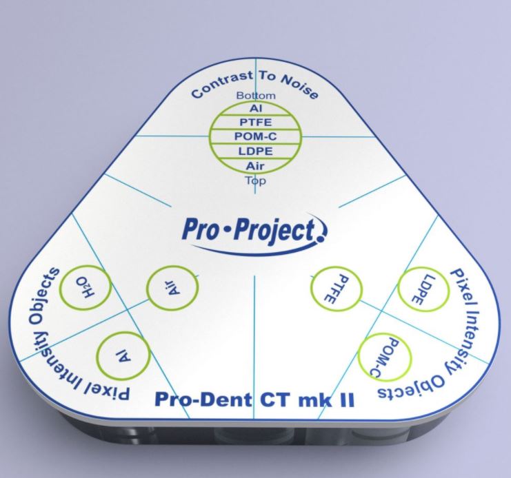 Fantomy do kontroli jakości aparatów stomatologicznych Diagnomatic Pro-Dent CT mk II