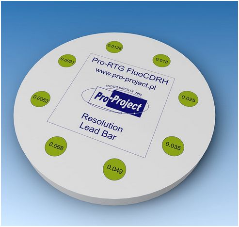 Fantomy do testowania radiografii, angiografii i fluoroskopii Pro-Project Pro-RTG FluoCDRH