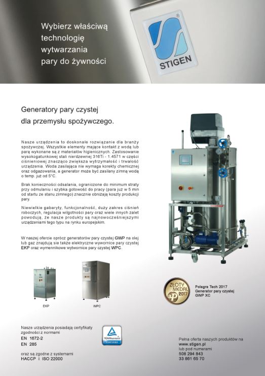 Generatory pary na olej i gaz Stigen GWP 800