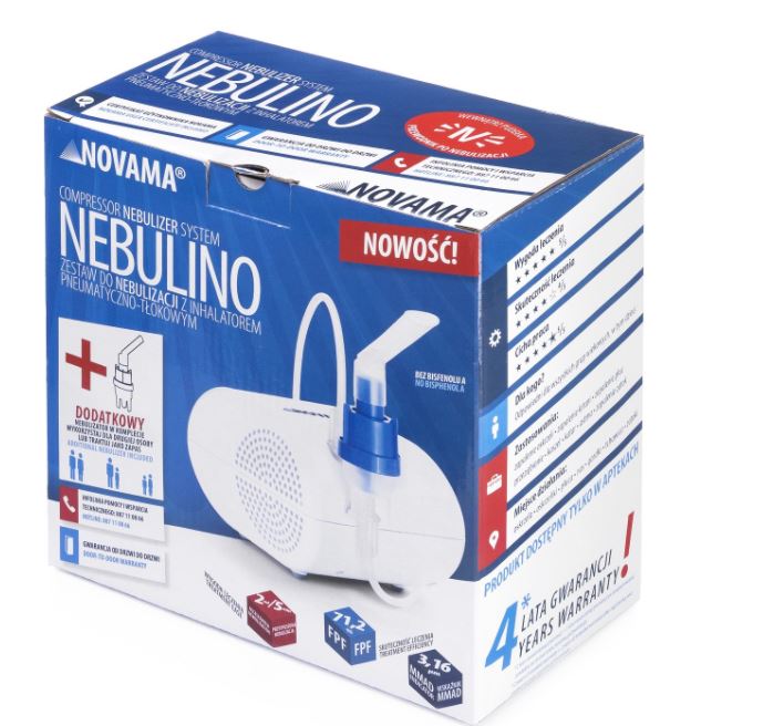 Inhalatory domowe (nebulizatory) NOVAMA Nebulino