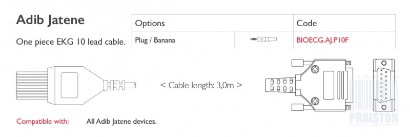 Kable do aparatów EKG Biogenesis Do Adib Jatene