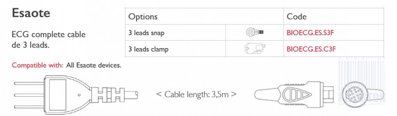 Kable do aparatów EKG Biogenesis Do Esaote