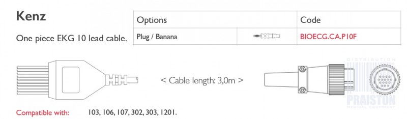 Kable do aparatów EKG Biogenesis Do Kenz