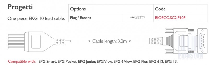 Kable do aparatów EKG Biogenesis Do Progetti
