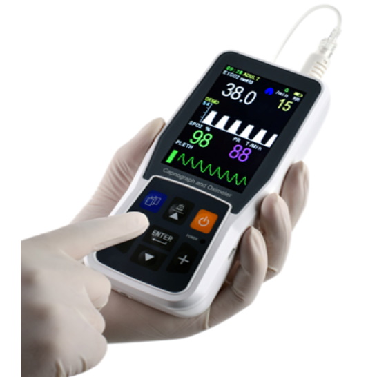 Kapnografy ze strumienia bocznego lub głównego Creative Medical PC-900B