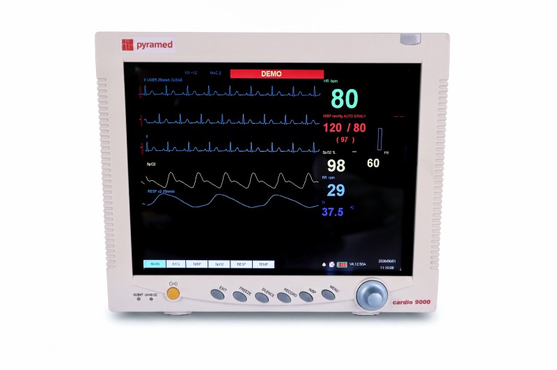 Kardiomonitory przyłóżkowe używane B/D PYRAMED CARDIO M9000 - Praiston rekondycjonowany