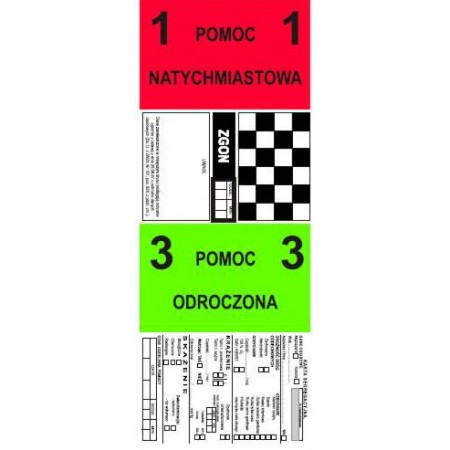 Karty segregacyjne w ratownictwie Gemini Karta segregacyjna