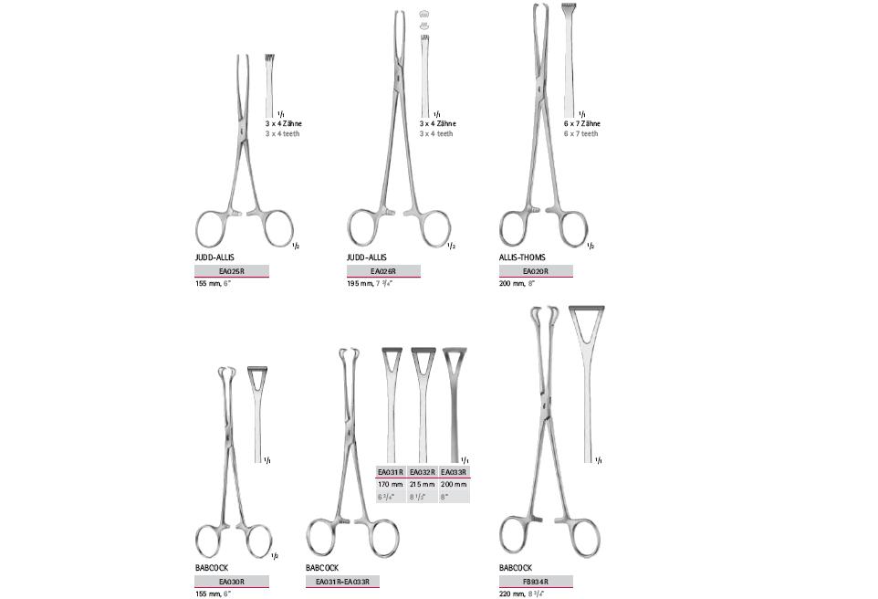 Kleszcze chirurgiczne i zabiegowe B.Braun Kleszcze do jamy brzusznej