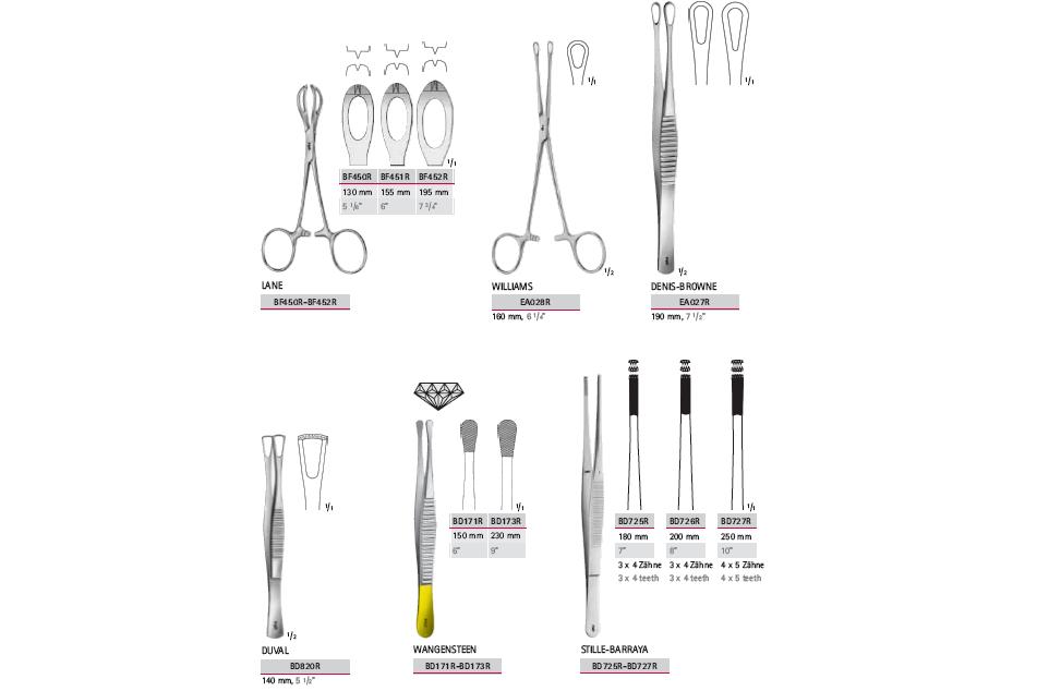 Kleszcze chirurgiczne i zabiegowe B.Braun Kleszcze do jamy brzusznej
