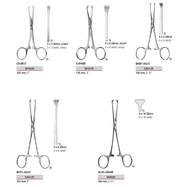 Kleszcze chirurgiczne i zabiegowe B.Braun Kleszcze do jamy brzusznej