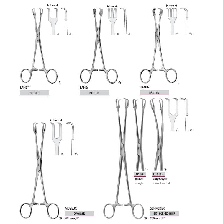 Kleszcze chirurgiczne i zabiegowe B.Braun Kleszcze do jamy brzusznej