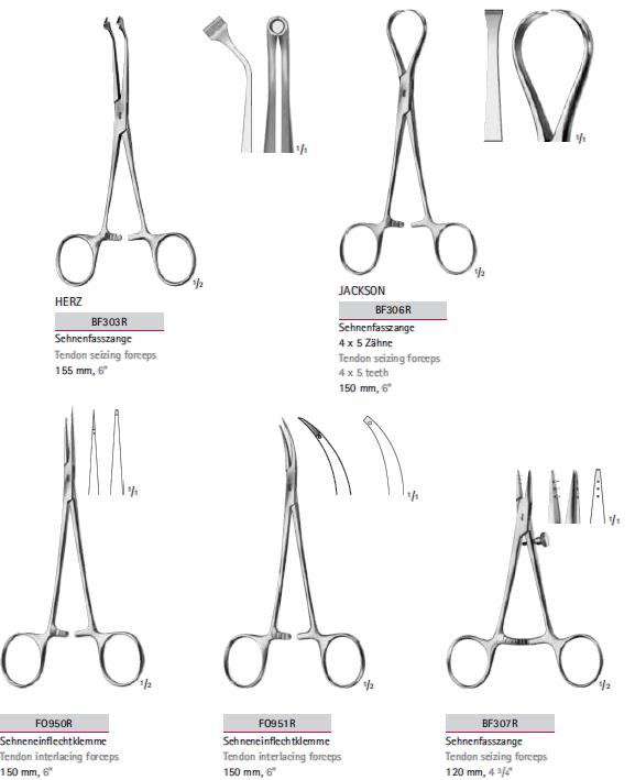 Kleszcze chirurgiczne i zabiegowe B.Braun Kleszcze do ścięgien