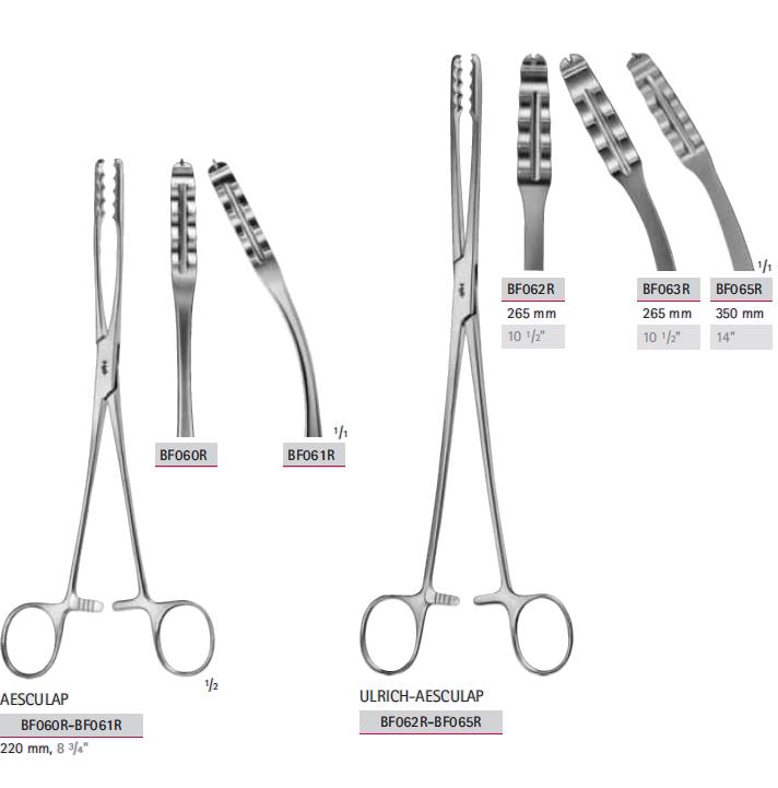 Kleszcze chirurgiczne i zabiegowe B.Braun Kleszcze wykończeniowe i do trzymania gąbki