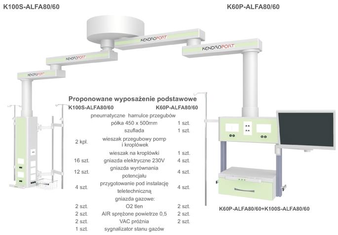 Kolumny pomocnicze B/D K100S-ALFA80/60+K60P-ALFA80/60