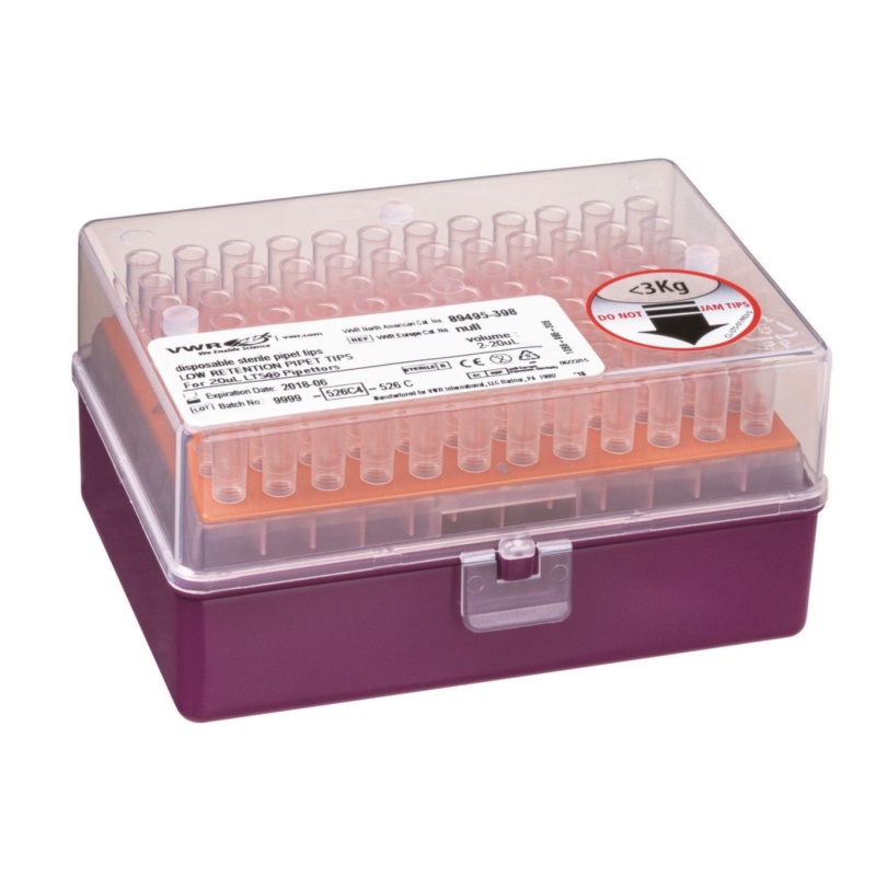 Końcówki do pipet VWR do Rainin LTS, niska retencja