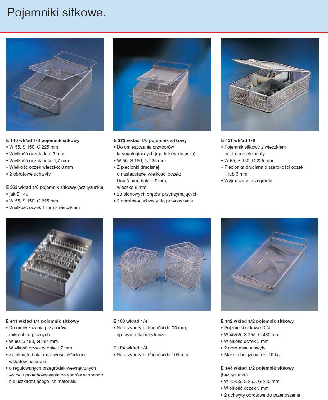Kosze wsadowe i wózki do myjni medycznych Miele G 7882, G 7892, G 7835 CD, G 7836 CD