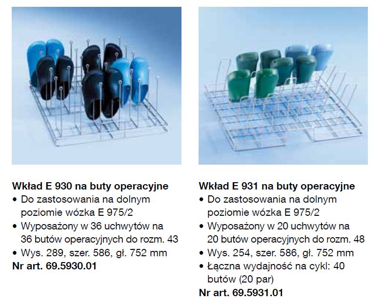 Kosze wsadowe i wózki do myjni medycznych Miele PG 8527, PG 8528
