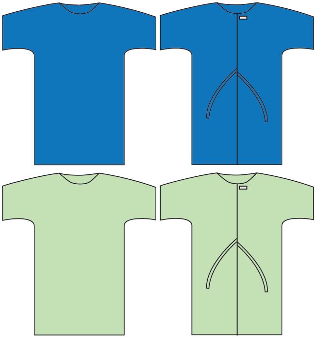 Koszule pacjenta jednorazowe JKT/MOLNLYCKE Fartuch higieniczny dla pacjenta 380015/380016