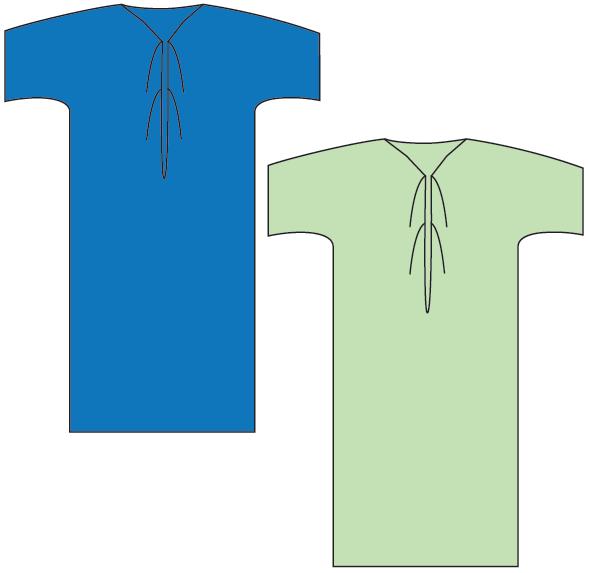 Koszule pacjenta jednorazowe JKT/MOLNLYCKE Fartuch higieniczny dla pacjenta 380017/380428