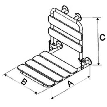 Krzesła i taborety prysznicowo - sanitarne Corrado KPU-O INOX PVC