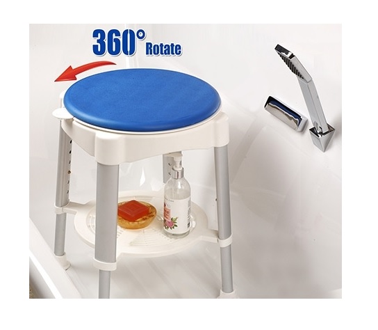 Krzesła i taborety prysznicowo - sanitarne Walzvital Obrotowy taboret do łazienki