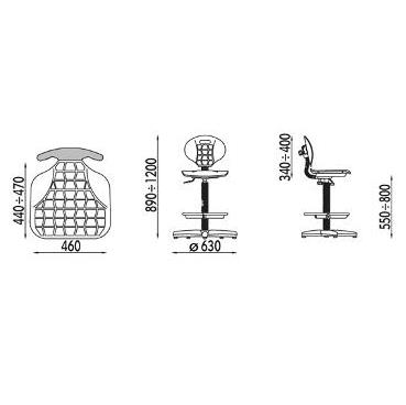 Krzesła medyczne i laboratoryjne NOWY STYL NEGRO GTS