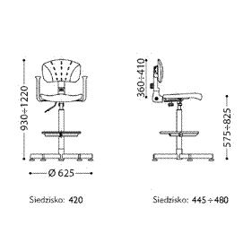 Krzesła medyczne i laboratoryjne NOWY STYL RODEO GTS, GTP