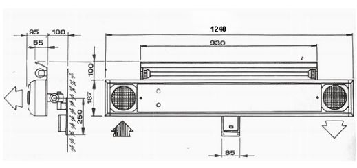 Lampy bakteriobójcze przepływowe BakMed PLB-552.2 110/55