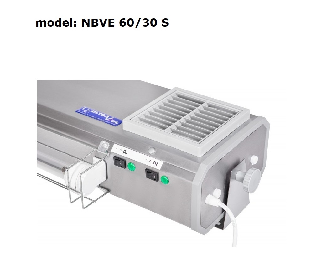 Lampy bakteriobójcze przepływowe ULTRAVIOL NBVE60/30 / NBVE60/60 dwufunkcyjne