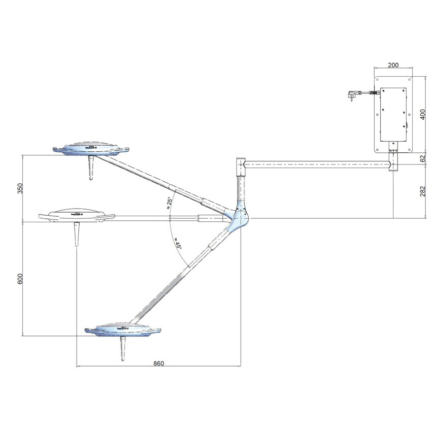 Lampy operacyjne pojedyncze RIMSA PENTALED 12
