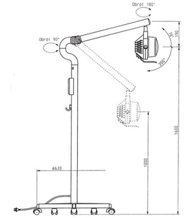 Lampy zabiegowe pojedyncze Benefit PH-121.2 jezdna (przejezdna)