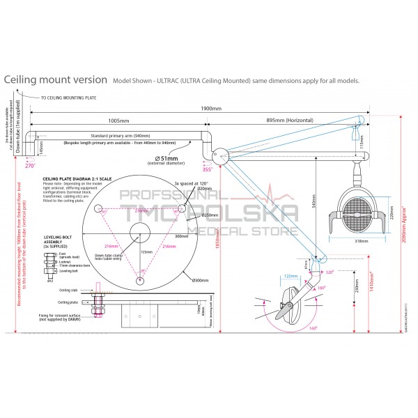 Lampy zabiegowe pojedyncze DARAY LED DARAY DIAMOND