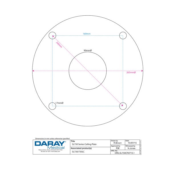 Lampy zabiegowe pojedyncze DARAY SL730 WM LED