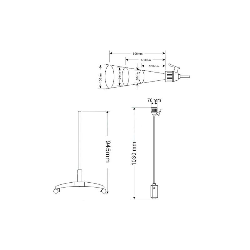 Lampy zabiegowe pojedyncze MINSTON INTERNATIONAL KS-Q3 LED