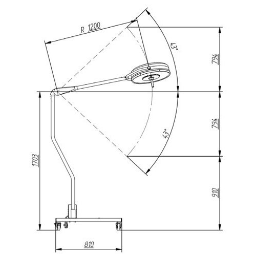 Lampy zabiegowe pojedyncze Ordisi DLR-07