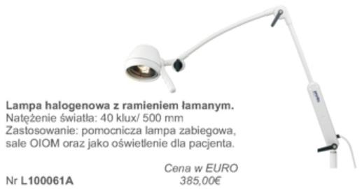 Lampy zabiegowe pojedyncze Provita L100061A