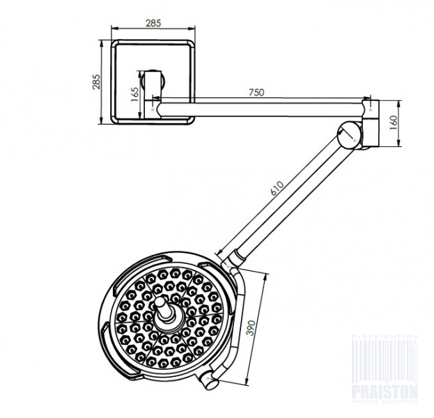 Lampy zabiegowe pojedyncze Uzumcu LED LD-5D (Ścienna)