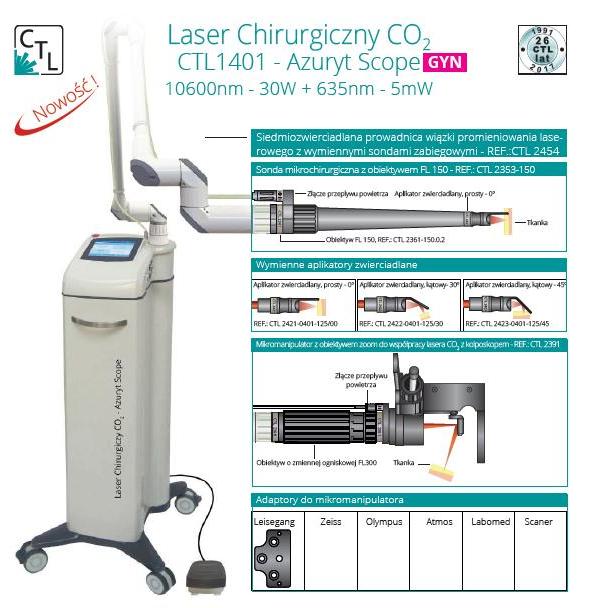 Lasery chirurgiczne CTL 1401 - Azuryt Scope 10600 nm/635 nm