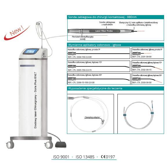 Lasery dermatologiczne CTL 1551 - Doris Plus EVLT 1470 nm/635 nm